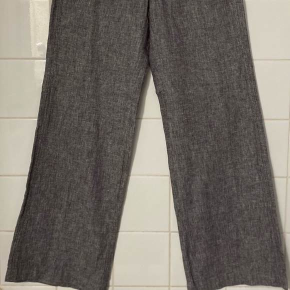 Anthropologie Linen Pilcro Heathered Wide Leg Pant Size 6 - Picture 9 of 16
